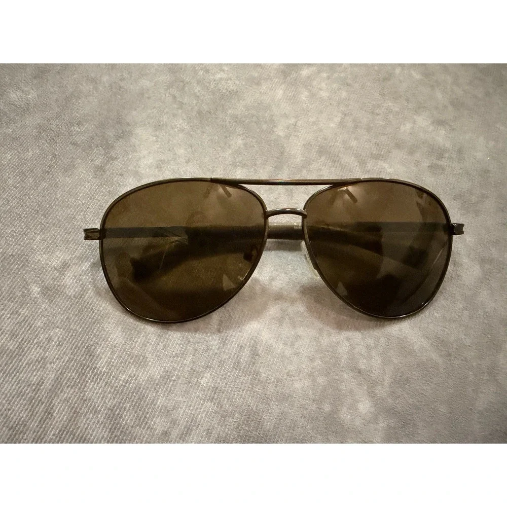 Tommy Hilfiger BAE OM195 Men's Aviator Sunglasses Polarized Brown Lenses Black